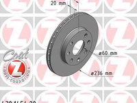 Disc frana CHEVROLET AVEO Hatchback (T250, T255) (2007 - 2016) ZIMMERMANN 430.1454.20 piesa NOUA