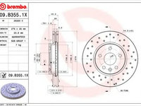 Disc frana CHEVROLET AVEO Hatchback (T300) (2011 - 2016) BREMBO 09.B355.1X piesa NOUA