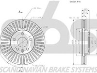 Disc frana CHEVROLET AVEO hatchback T300 SBS 1815205013