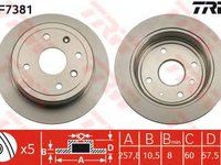 Disc frana CHEVROLET AVEO limuzina T250 T255 TRW DF7381