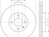 Disc frana CHEVROLET AVEO limuzina T300 TEXTAR 92241400