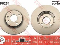 Disc frana CHEVROLET AVEO limuzina T300 TRW DF6254