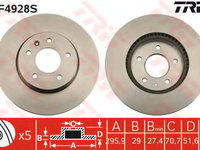 Disc frana CHEVROLET CAPTIVA (C100, C140) (2006 - 2020) TRW DF4928S