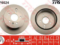 Disc frana CHEVROLET CAPTIVA (C100, C140) - OEM - TRW: DF6024 - Cod intern: W02203368 - LIVRARE DIN STOC in 24 ore!!!