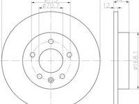 Disc frana CHEVROLET CRUZE (J300), HOLDEN CRUZE limuzina (JG, JH), OPEL ASTRA J - HELLA PAGID 8DD 355 116-601