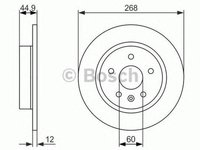 Disc frana CHEVROLET CRUZE Station Wagon J308 BOSCH 0986479645