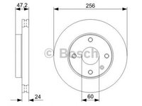 Disc frana CHEVROLET EPICA KL1 BOSCH 0986479328