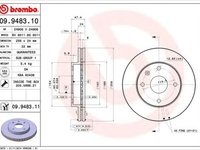 Disc frana CHEVROLET EPICA KL1 BREMBO 09948311