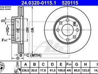 Disc frana CHEVROLET KALOS ATE 24032001151