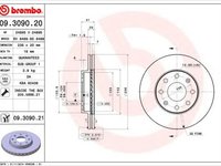 Disc frana CHEVROLET KALOS limuzina BREMBO 09309020