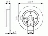 Disc frana CHEVROLET LACETTI (J200) (2003 - 2016) BOSCH 0 986 479 985 piesa NOUA