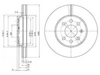 Disc frana CHEVROLET LACETTI (J200) (2003 - 2020) DELPHI BG3334