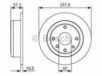 Disc frana CHEVROLET LACETTI (J200), CHEVROLET OPTRA limuzina, CHEVROLET ESTATE combi - BOSCH 0 986 479 985