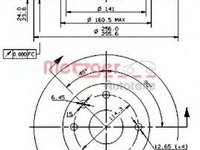 Disc frana CHEVROLET LACETTI J200 METZGER 6959.1