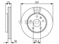 Disc frana CHEVROLET MALIBU (V300) (2012 - 2020) BOSCH 0 986 479 544