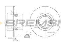 Disc frana CHEVROLET MATIZ M200 M250 BREMSI DBB076S