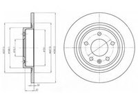 Disc frana CHEVROLET ORLANDO (J309) (2010 - 2016) DELPHI BG4279 piesa NOUA