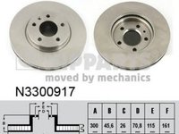 Disc frana CHEVROLET ORLANDO J309 NIPPARTS N3300917