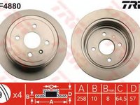 Disc frana CHEVROLET ZAFIRA F75 TRW DF4880