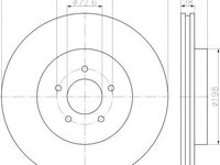 Disc frana CHRYSLER 300 C limuzina (LX), CHRYSLER 300 C Touring (LX), CHRYSLER (BBDC) 300C - HELLA PAGID 8DD 355 115-471