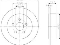 Disc frana CHRYSLER NEON limuzina (PL), CHRYSLER NEON Mk II, CHRYSLER PT CRUISER combi (PT_) - TEXTAR 92108600