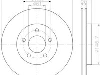 Disc frana CHRYSLER NEON limuzina (PL), CHRYSLER NEON Mk II, DODGE NEON II limuzina - MINTEX MDC1065