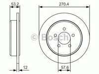 Disc frana CHRYSLER PT CRUISER Cabriolet BOSCH 0986479A80