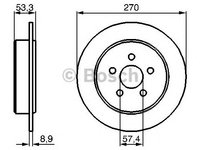 Disc frana CHRYSLER PT CRUISER (PT_) - OEM - BOSCH: 0986478514|0 986 478 514 - Cod intern: W02651244 - LIVRARE DIN STOC in 24 ore!!!