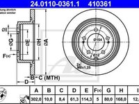 Disc frana CHRYSLER SEBRING Cabriolet JS ATE 24011003611