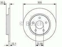 Disc frana CHRYSLER TOWN & COUNTRY V (RT), DODGE JC, FIAT FREEMONT (JF_) - BOSCH 0 986 479 050