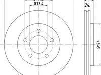 Disc frana CHRYSLER VOYAGER III GS HELLA 8DD355107931