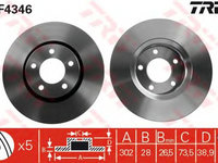 Disc frana CHRYSLER VOYAGER IV RG RS TRW DF4346 PieseDeTop