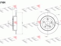 Disc frana CHRYSLER VOYAGER Mk II (GS), CHRYSLER STRATUS limuzina (JA), CHRYSLER STRATUS Cabriolet (JX) - FTE BS7101