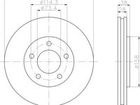 Disc frana CHRYSLER VOYAGER Mk III (RG, RS) - OEM - QUARO: QD2319 - Cod intern: W02606439 - LIVRARE DIN STOC in 24 ore!!!