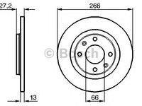 Disc frana CITROËN C2 ENTERPRISE (2009 - 2020) BOSCH 0 986 478 847