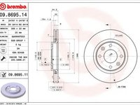 Disc frana CITROËN C4 CACTUS (2014 - 2020) BREMBO 09.8695.11