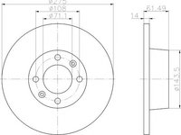 Disc frana CITROËN C5 I Estate (DE_) (2001 - 2004) TEXTAR 92107900