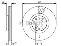 Disc frana CITROËN C5 II Break (RE_) (2004 - 2016) Bosch 0 986 479 529