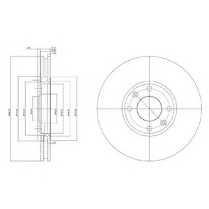 Disc frana CITROËN C5 II (RC_) (2004 - 2016) DELPHI BG3622
