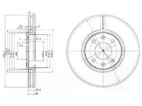 Disc frana CITROËN C5 III Break (TD_) (2008 - 2016) DELPHI BG3675