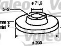 Disc frana CITROËN C5 III Break (TD_) (2008 - 2016) VALEO 186747