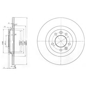 Disc frana CITROËN C6 (TD_) (2005 - 2016) DELPHI BG3836