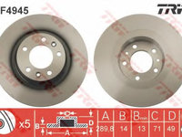 Disc frana CITROËN DISPATCH (2007 - 2020) TRW DF4945