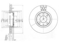 Disc frana CITROËN NEMO caroserie (AA_) (2008 - 2016) DELPHI BG3574