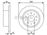 Disc frana CITROËN RELAY bus (2006 - 2016) BOSCH 0 986 479 317