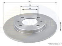 Disc frana CITROËN SAXO (S0, S1) (1996 - 2004) COMLINE ADC1512