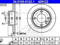 Disc frana CITROËN XANTIA Break X2 ATE 24.0109-0122.1