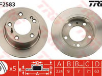 Disc frana CITROËN XM (Y3) (1989 - 1994) TRW DF2583