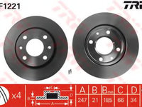 Disc frana CITROËN XSARA cupe (N0) (1998 - 2005) TRW DF1221