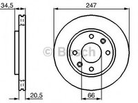 Disc frana CITROËN ZX Estate (N2) (1993 - 1998) Bosch 0 986 478 370